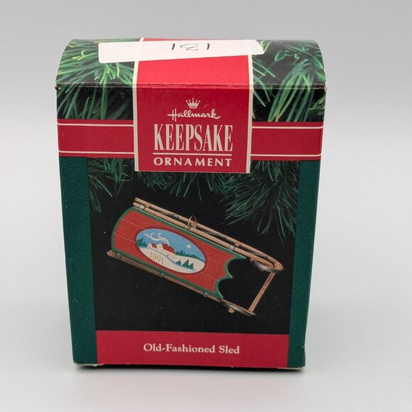 Hallmark Keepsake Old-Fashioned Sled 1991, Vintage Christmas Ornament - Picture 8 of 11